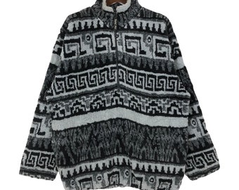 Sudadera de polar con diseño nativo azteca vintage