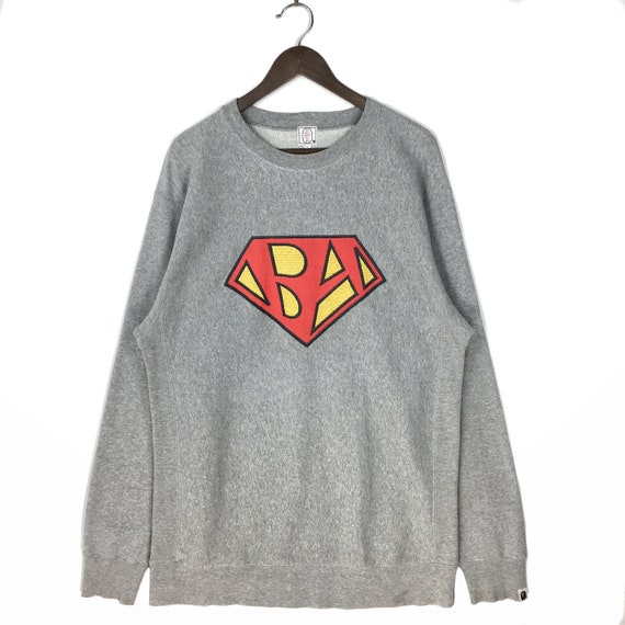 Vintage Bathing Ape Sweatshirt Crewneck Bape X Superman - Etsy Norway