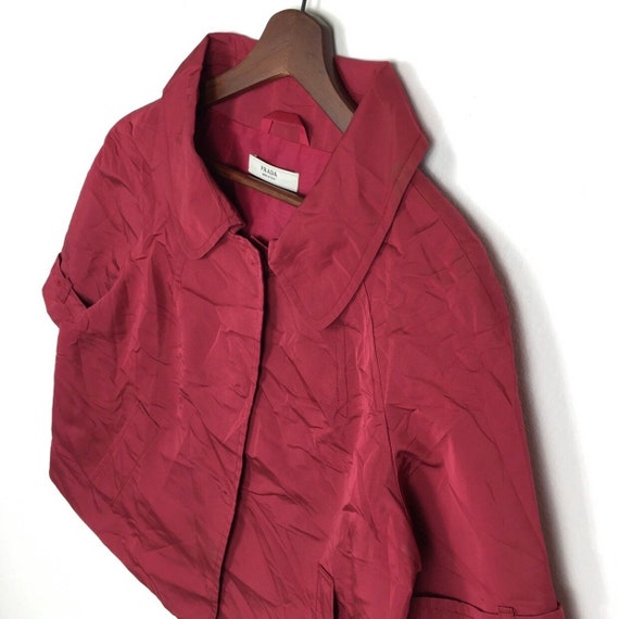 Sale!! Stunning Prada Red Silk Crop Jacket Short … - image 2