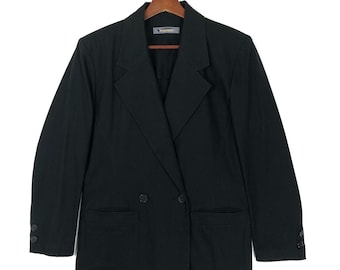 Vintage 90’s Issey Miyake Double Breast Jacket Coat Black Size Medium