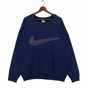 Vintage Nike Sweatshirt Crewneck Nike Swoosh Big Logo Nike Vintage Sweatshirt Pullover Jumper Made In USA Large Oversized