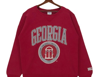 Vintage 90s Georgia University Sweatshirt: Big Logo Pullover (XLarge)