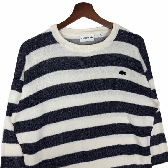 Vintage Lacoste Striped Sweater Jumper Pullover S… - image 5