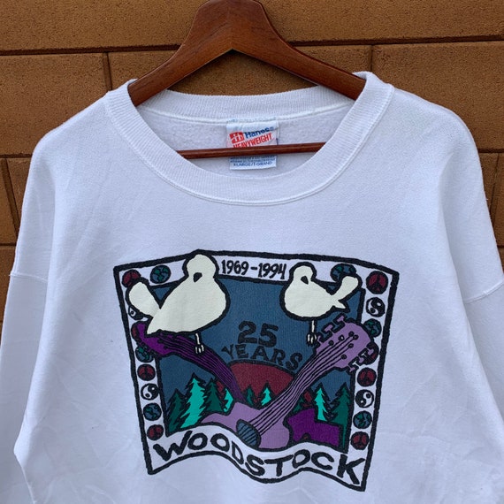 Vintage 90’s Woodstock Sweatshirt Crewneck 25 yea… - image 2