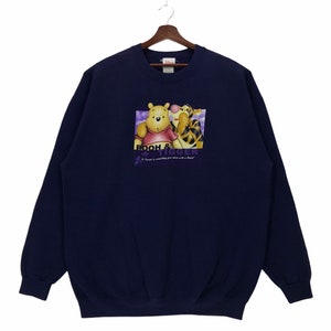 Vintage 90s Pooh & Tigger Sweatshirt Pooh and Tigger BEst friends forever XLarge Size Vintage Disney Pullover Jumper
