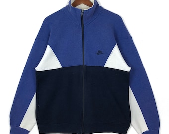 ヴィンテージ 80年代 ナイキ カラーブロック ジップアップ スウェットシャツ（Lサイズ）