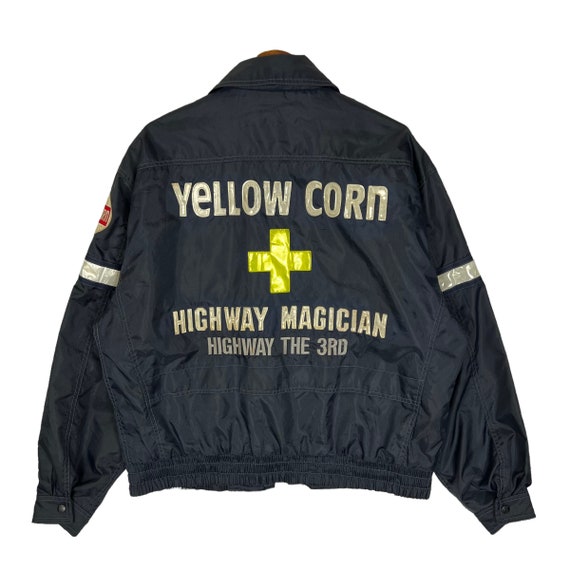 Vintage Yellow Corn Highway Magician Bomber Jacket Yellow Vintage Yellow Corn Highway Magician Bomber Jacket Yellow