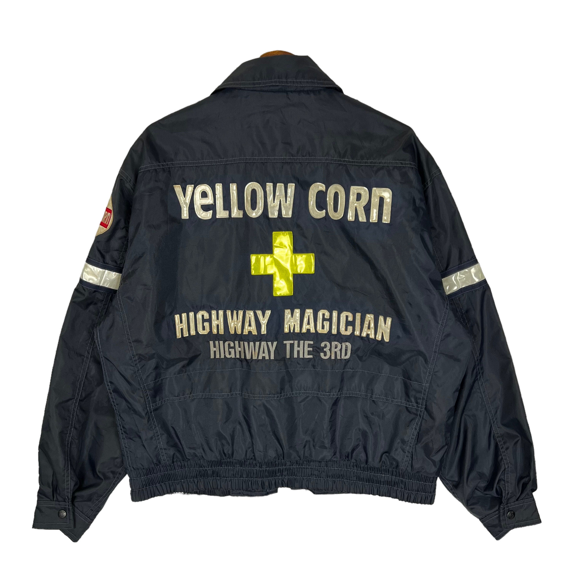 Vintage Yellow Corn Highway Magician Bomber Jacket Yellow Vintage Yellow Corn Highway Magician Bomber Jacket Yellow
