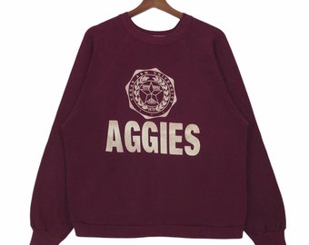 Vintage 80’s Texas A&M University Sweatshirt Vintage Agricultural and Mechanical College of Texas Crewneck Texas Aggies Reveille