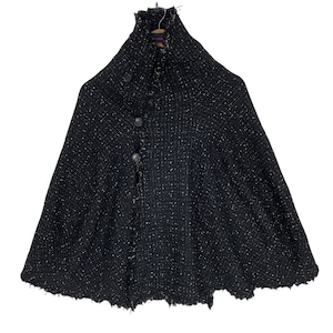 Insane!! Junya Watanabe Comme Des Garçons Tweed Cloak With Skirt by Junya Watanabe CDG Wool Boucle Cloak Size XSmall