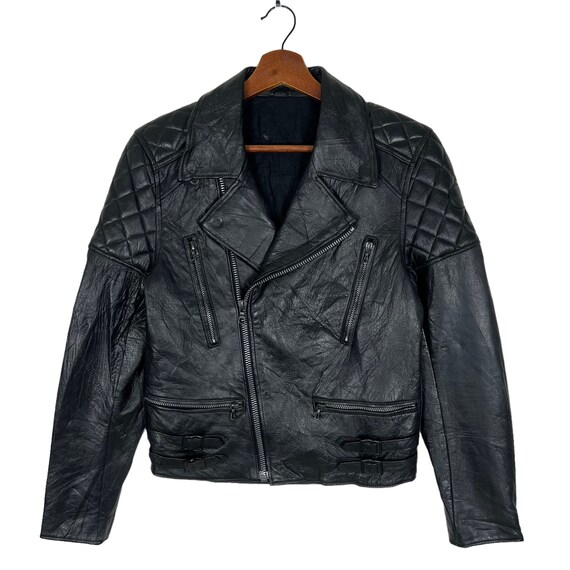 Japan Avant Garde Lounge Lizard Black Soft Leather Biker Jacket 