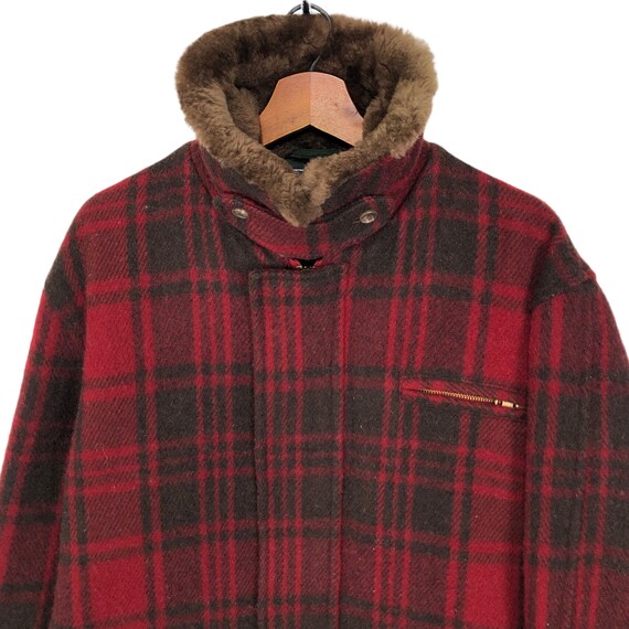 Vintage 80s Polo Ralph Lauren Plaid Wool Jacket Size Medium