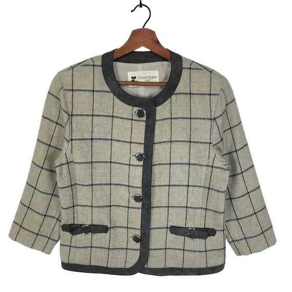Courrèges, Vintage Courreges Paris Top Jacket Size 9AR
