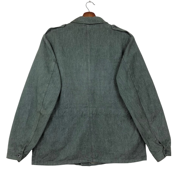 Vintage Militärjacke Schwedisch M59, Olivgrün, Baumwolltwill