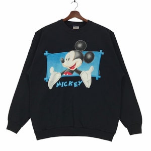 Vintage 90er Jahre Mickey Mouse Walt Disney Animation Crewneck Sweatshirt Gedruckt Pullover Cartoon Charakter XLarge Vintage Sweatshirt.