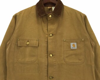 80s Carhart DUCK Chore jacketヴィンテージカーハート Vintage Carhartt Duck Chore Jacket - Michigan Coat Size 40