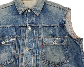 50s-60s Levi's 507XX 2nd vest 50-60's Levi's 507XX Type 2 Denim Vest