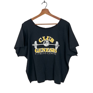 Vintage 80s Club Genesis Fitness Centre Gym Sweatshirt Workout Sweatshirt