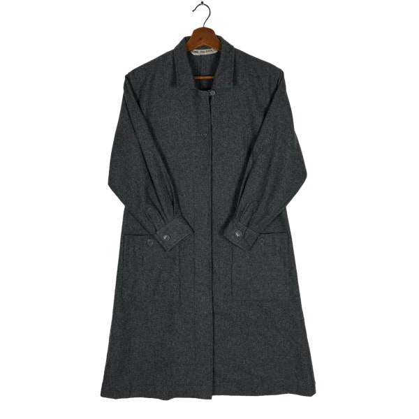 Stunning 70s Comme Des Garcons Wool Dress Coat Vintage CDG Rei Kawakubo Wool Blouse Coat