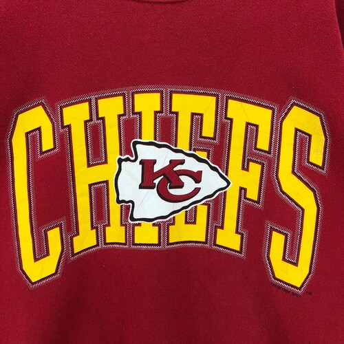 Vintage 90’s Kansas City Chiefs Sweatshirt Crewneck Big Logo Kansas City Chiefs By Logo 7 Pullover Jumper shops NFL AFC Kansas City