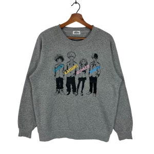 Japanese Anime My Hero Acedemia Sweatshirt Size Large