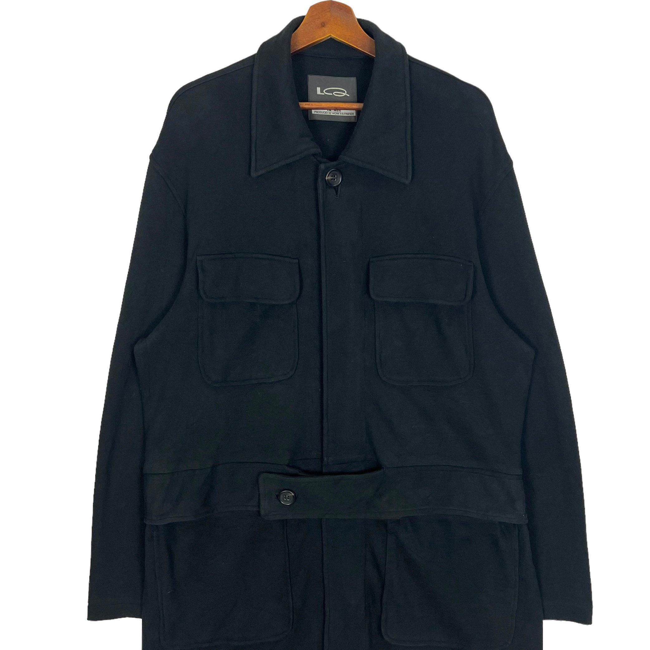 Vintage 80s Yohji Yamamoto Cotton Long Coat: Made in Japan, Size