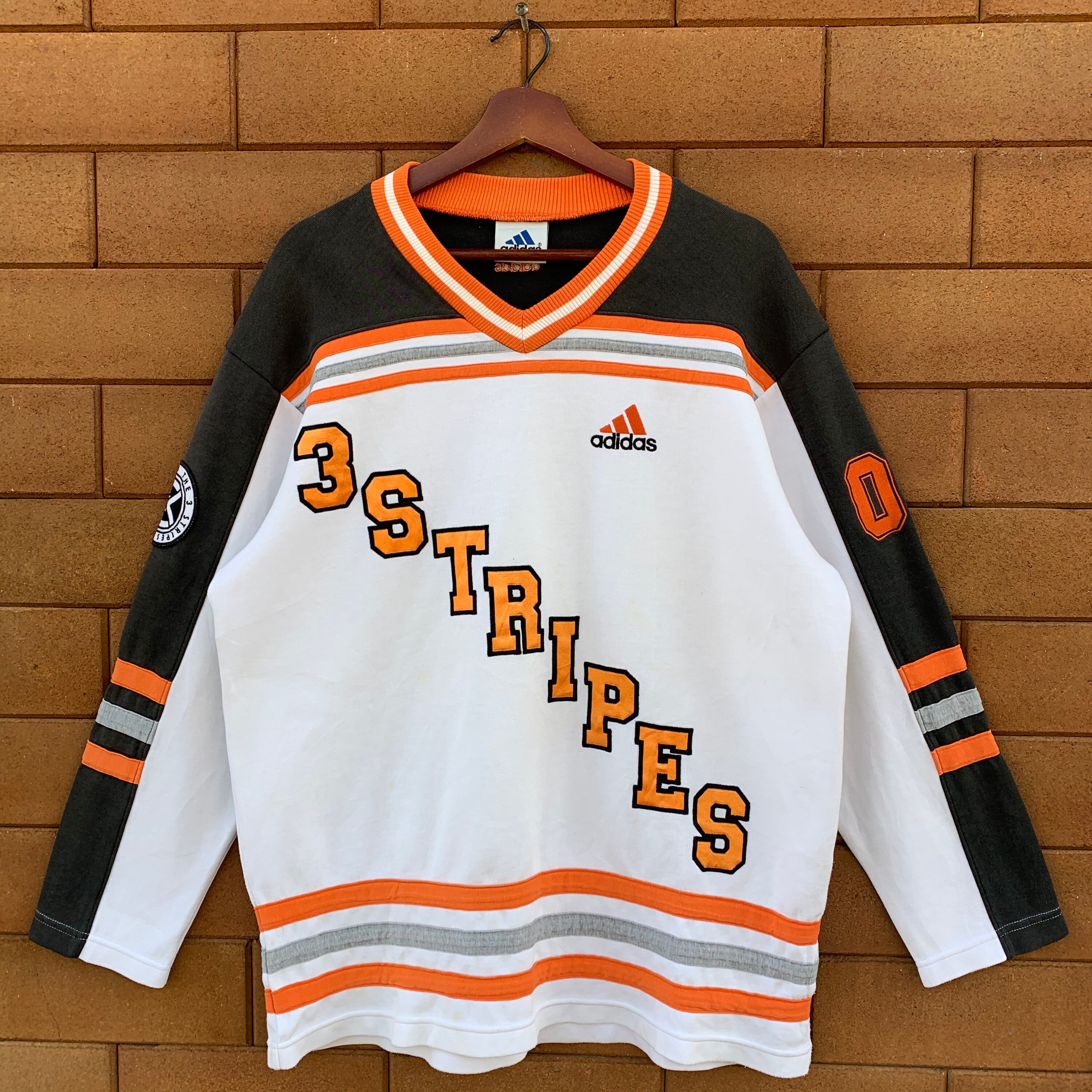 vintage adidas 3 stripe sweatshirt