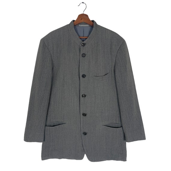 ジャケット・アウター 90s isssey miyake men mao collar jacket Issey Miyake Mandarin Collar Jacket - Men's Large - Etsy