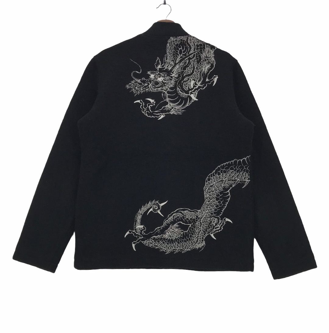 Vintage Japanese Classic Script Dragon Wool Jacket Winter - Etsy