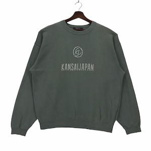 Japanese Brand Kansai Yamamoto Crewneck Sweatshirt Spellout Kansai Japan Designers Pullover Jumper Medium Size Vintage Sweatshirt.