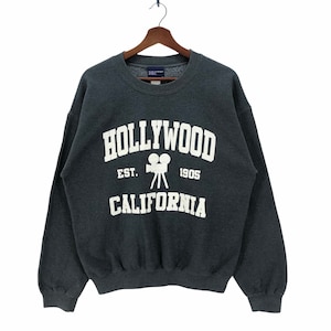 Vintage jaren 90 Hollywood California-sweater met ronde hals