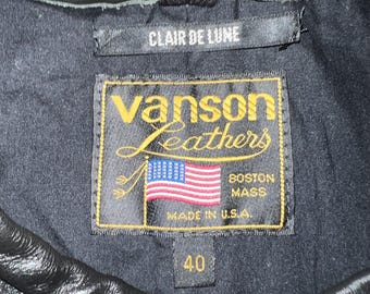 Very Rare!! Vanson Leather Clair De Lune Skeleton Bones Jacket