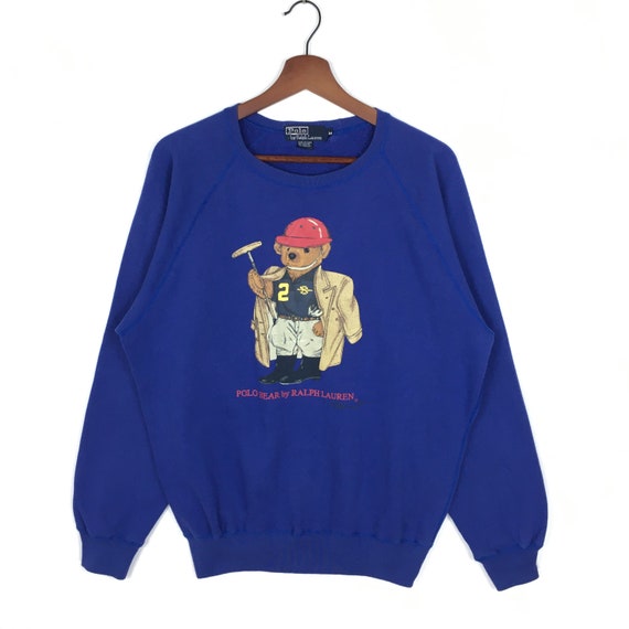 Vintage 90’s Ralph Lauren Polo Bear Sweatshirt Pr… - image 1