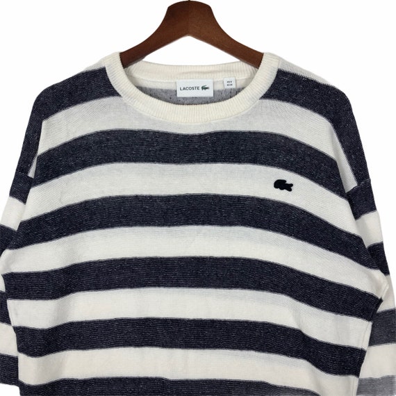 Vintage Lacoste Striped Sweater Jumper Pullover S… - image 2