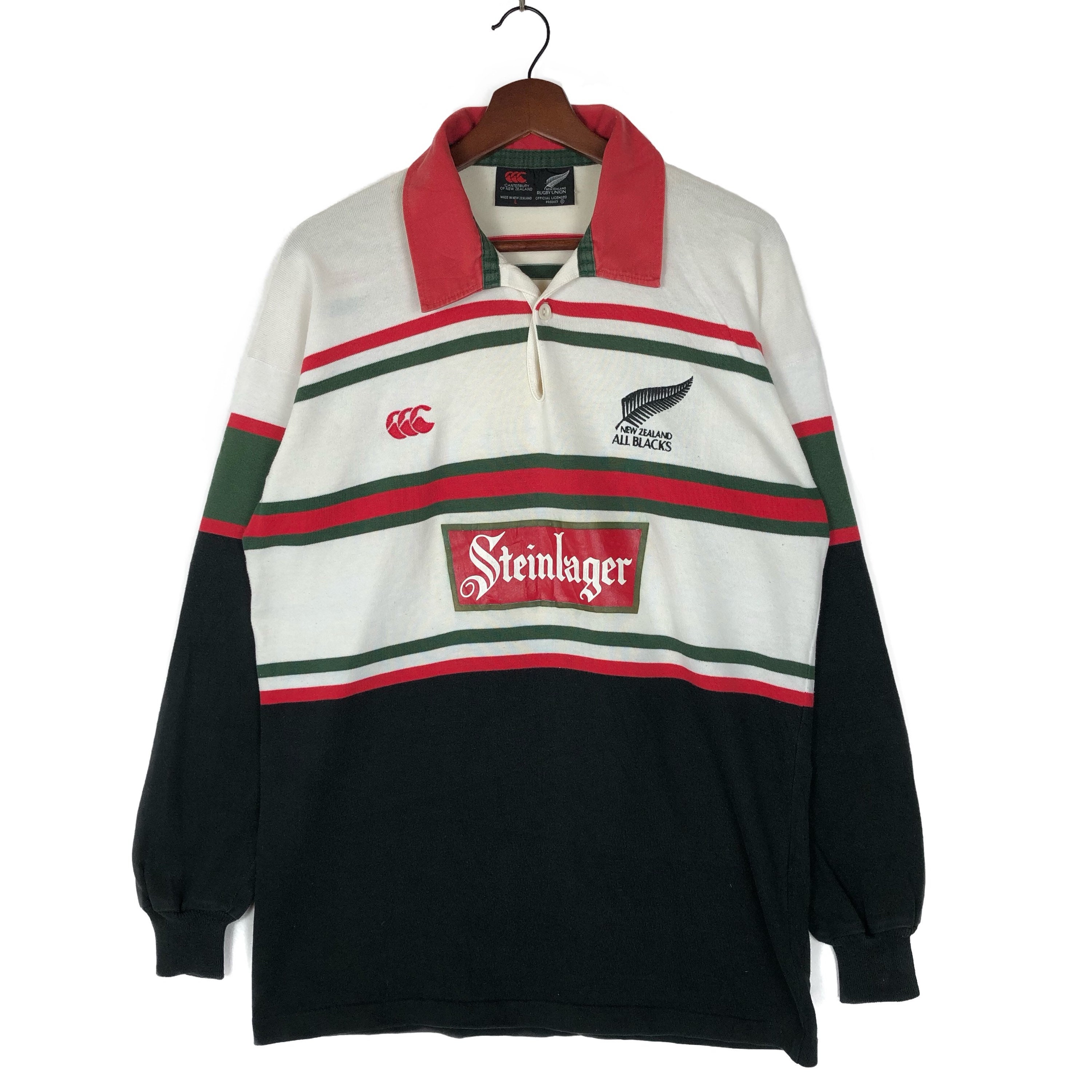 Zeldzaam Vintage Nieuw Zeeland All Blacks Steinlager rugby halve