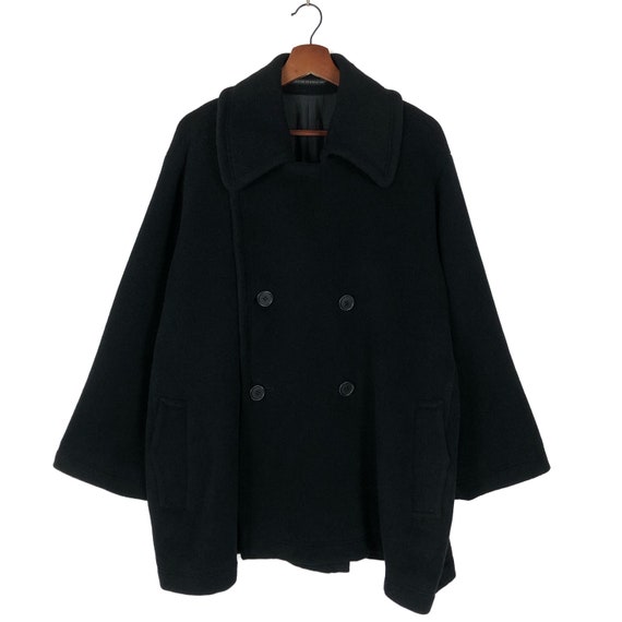ヨウジヤマモト Y's ウール ダブルブレスト オーバーコート - ユニ