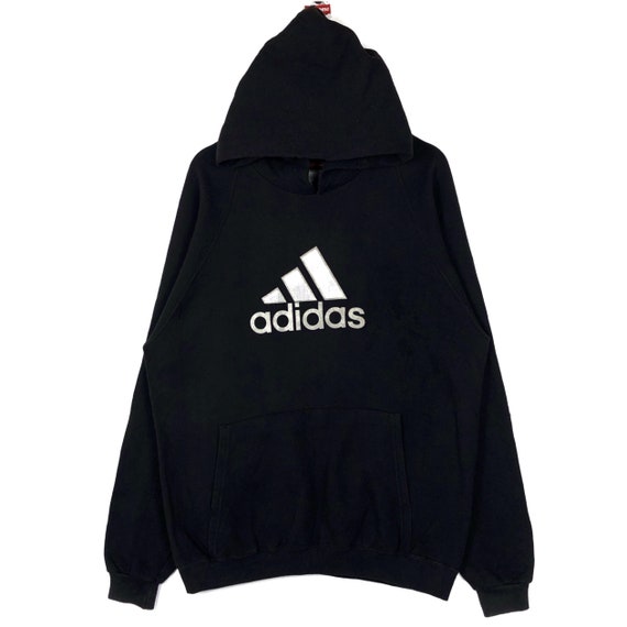 Vintage 90s Adidas Equipment Hoodie Pullover Big L