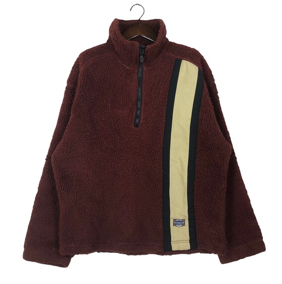 Vintage 90s Ocean Pacific Half Zip Fleece Jacket Vintage OP Sherpa 