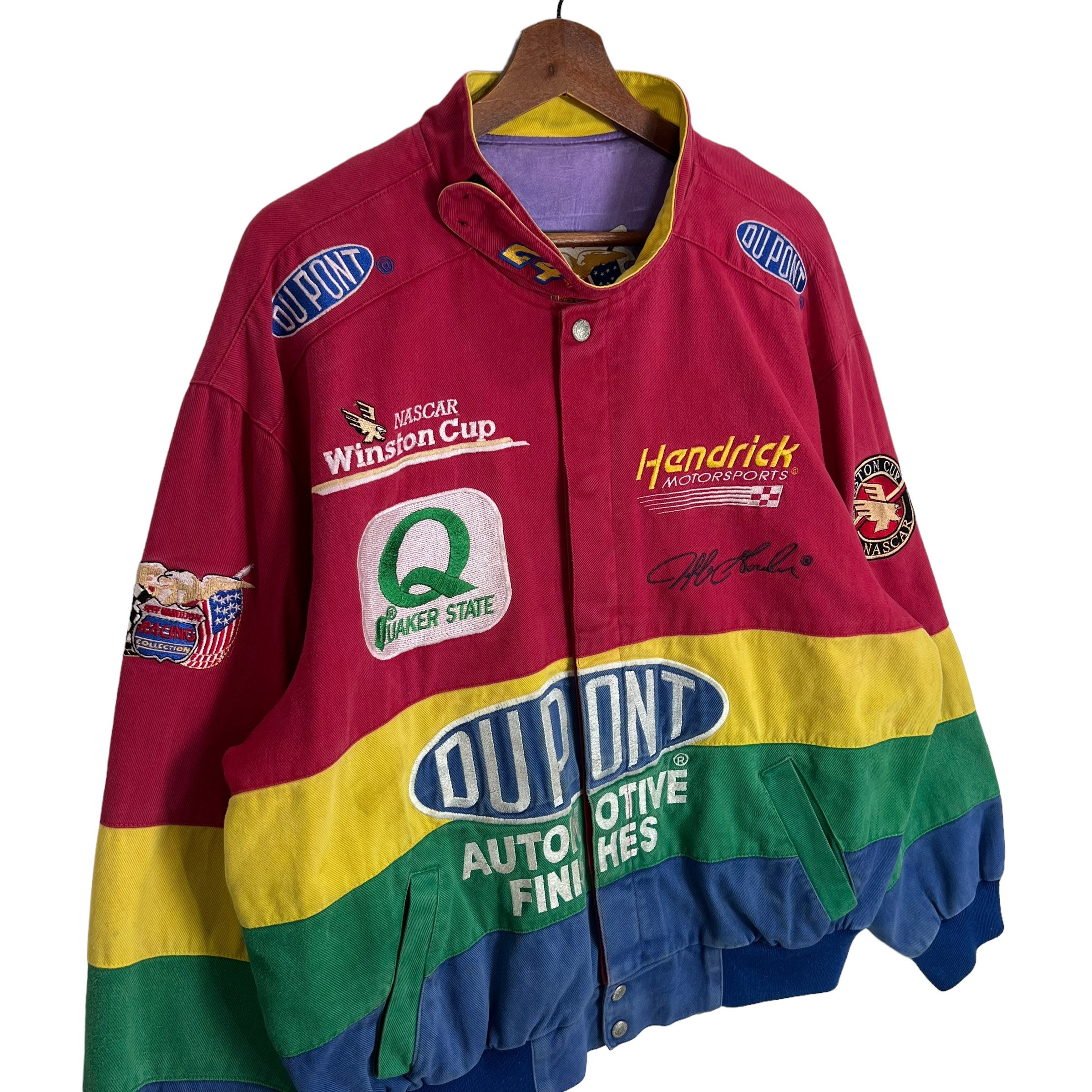 VINTAGE JEFF HAMILTON デュポン レーシングジャケット Vintage Jeff Hamilton Nascar Dupont Rainbow Vintage Racing