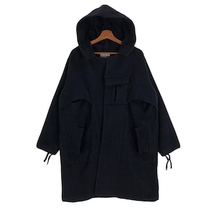 Amazing Yohji Yamamoto Deconstructed Wool Jacket 1980s Yohji Yamamoto Signature Series Wool Hooded Coats Size Medium