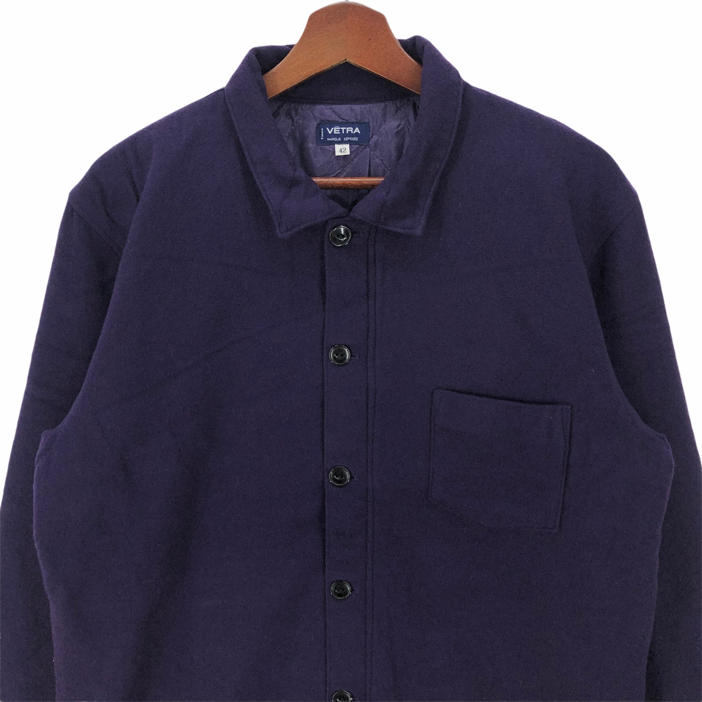 Vintage Vetra Wool Shirt Jacket Made in France Size 42 Vintage Vetra ...