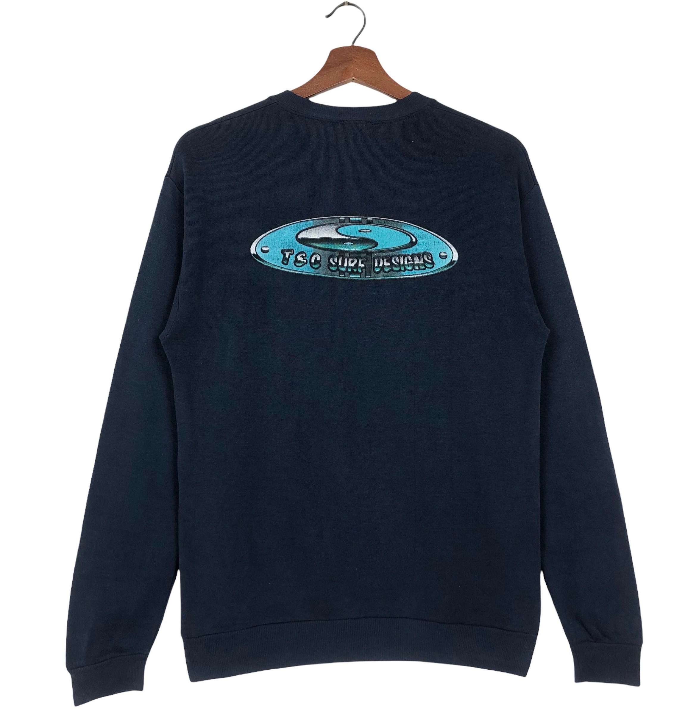 かわいい！ Vintage 90's T&C Surf Design Sweatshirt Crewneck Size Small トップス