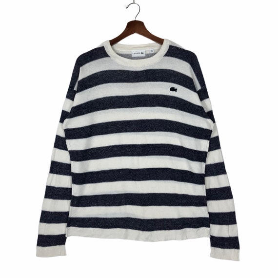 Vintage Lacoste Striped Sweater Jumper Pullover S… - image 1