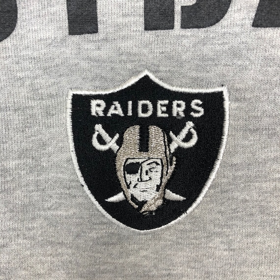 Vintage NFL Raiders Sweatshirt Crewneck Embroider… - image 4