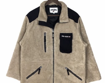 Vintage ProKeds Deep Pile Fleece Jacket Size Large Pro Keds Fleece Jacket Outdoor Outfit Winter Jacket