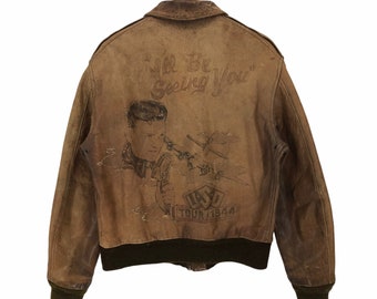 VINTAGE! Avirex Leather Flight Jacket Type A2 Nice Design - Etsy