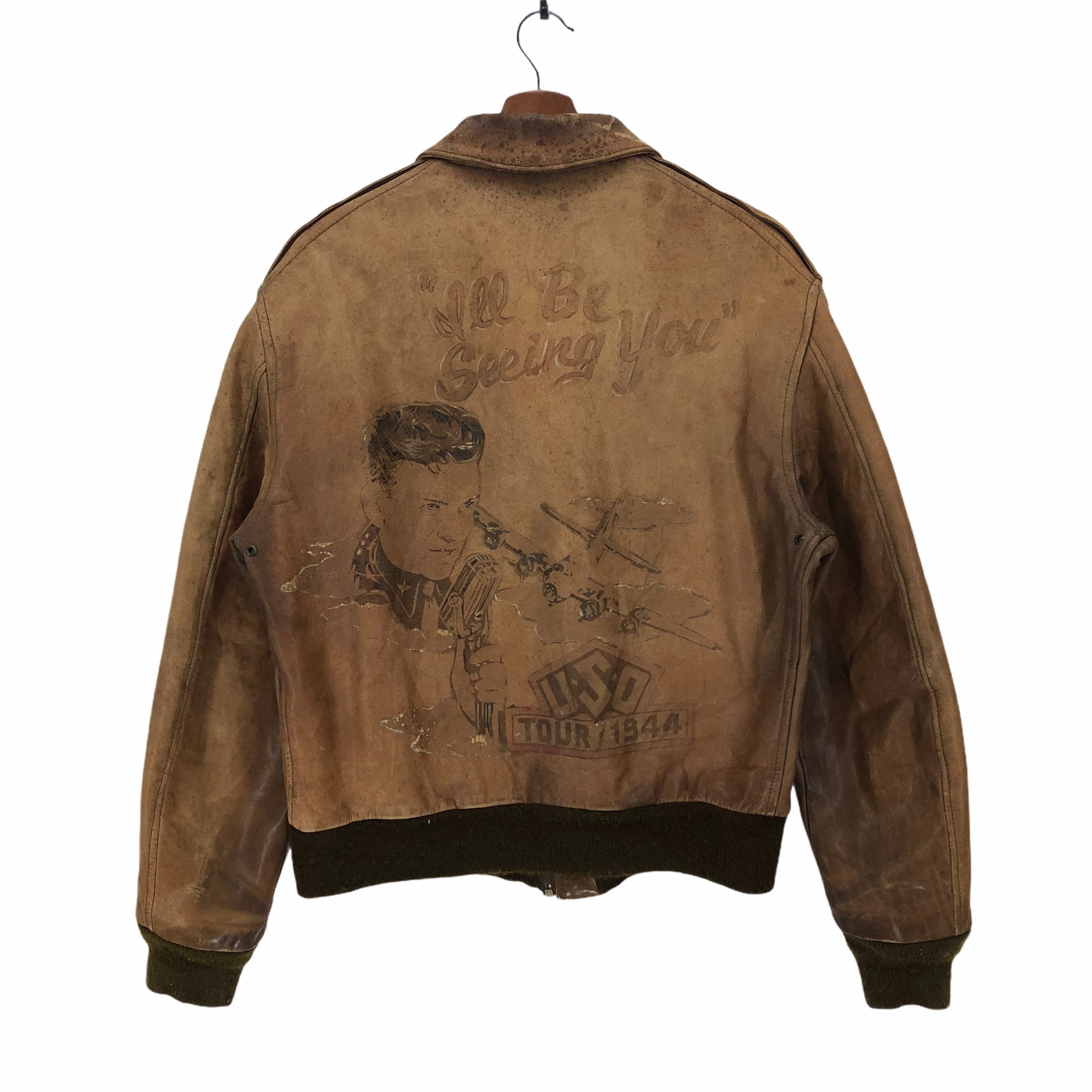 Vintage 70's Avirex Type A-2 Leather Bomber Jacket Avirex Vintage 70's Avirex Type A-2 Leather Bomber Jacket Avirex