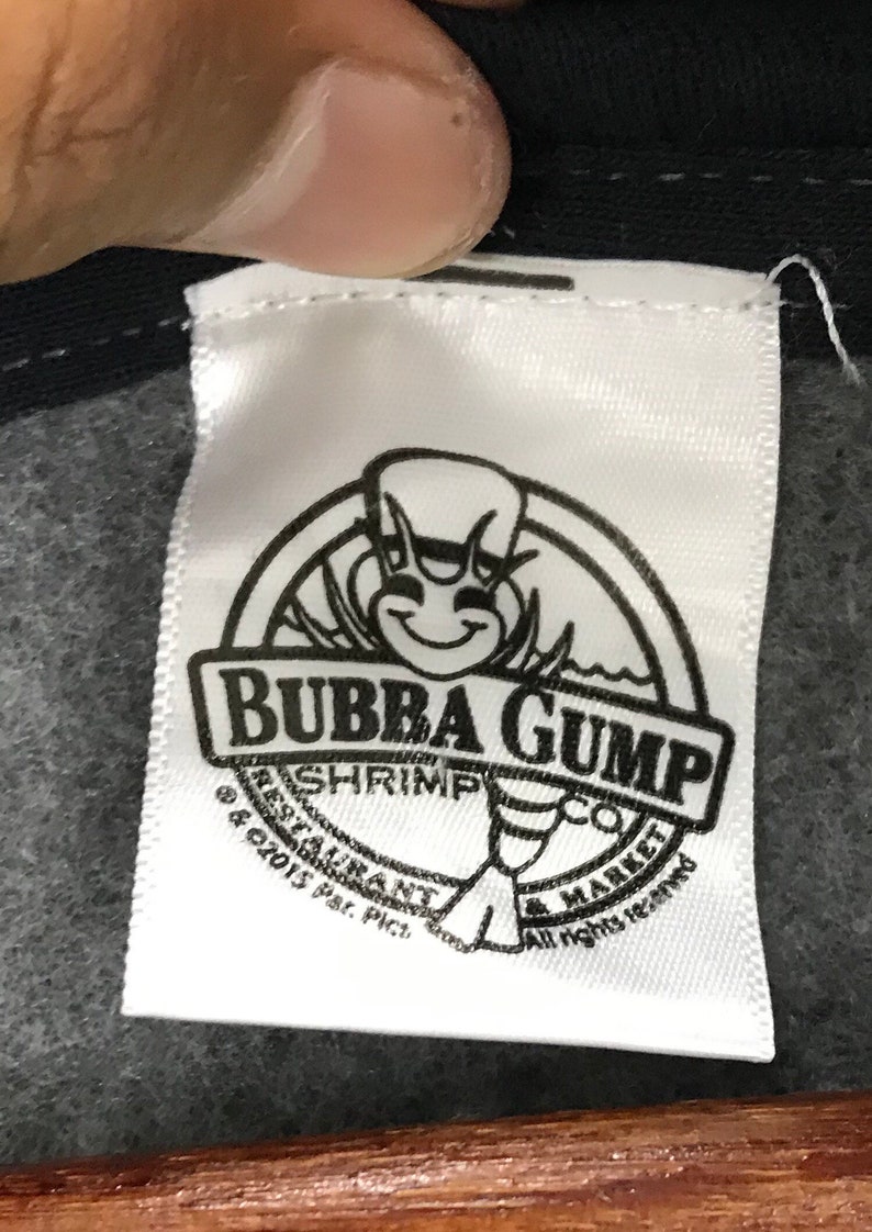 Vintage Bubba Gump Shrimp Company Hoodie Sweatshirt Printed Spellout XLarge Size Vintage Shirt.