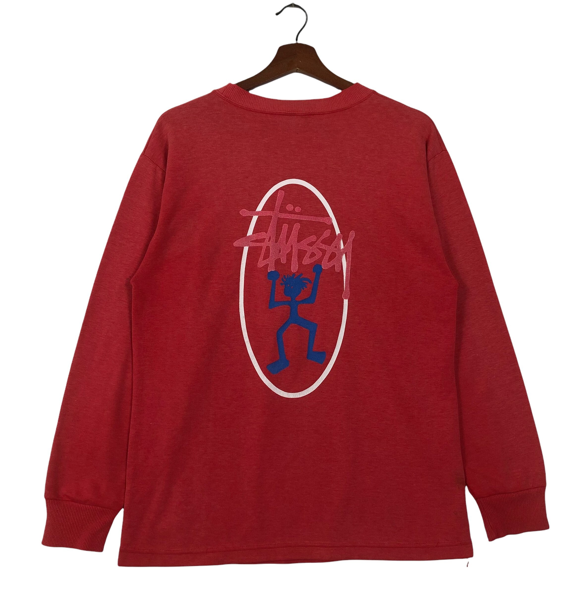Vintage 90s Stussy Usa Sweatshirt Large Stussy Spell Out