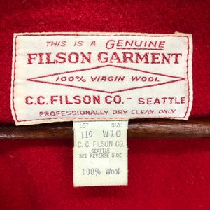Chaqueta de lana Filson vintage de los años 60 - Talla W10 imagen 8